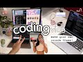 Coding vlog  making a vscode theme tutorial  mini qa  working at my set up 