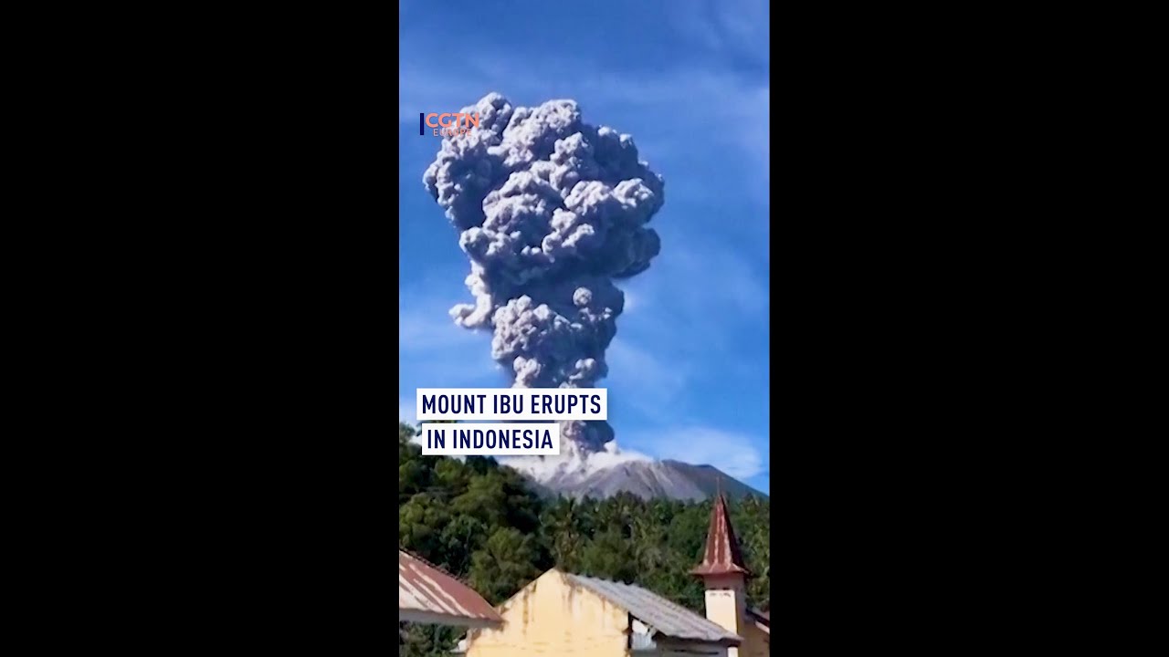 Mount Ibu erupts in Indonesia
