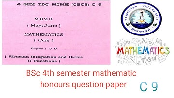 BSc 4th semester mathematics honours question paper c 9 Dibrugarh University 2023 @proysir