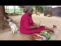 African village lifecooking most delicious traditional banana for dinner
