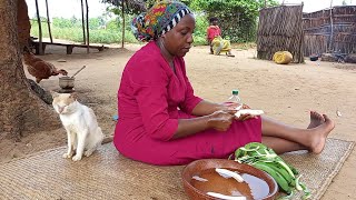 African Village Life\/\/Cooking Most Delicious Traditional Banana for Dinner