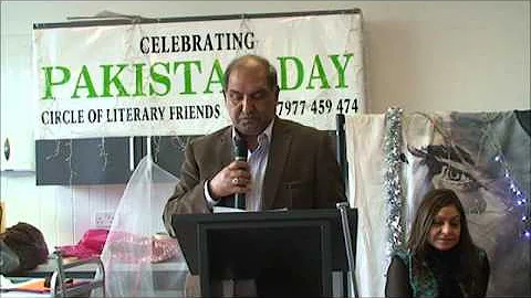 CLF-Pakistan DAY Mushaira - Address by Zahid Zafar Chief Guest.. Manchester 2013