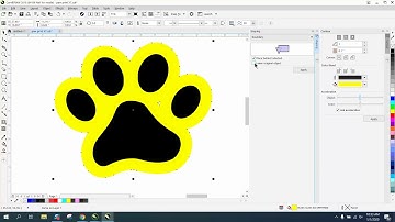Corel Draw Tips & Tricks Cut line around the outside of the Paw Print Part 4