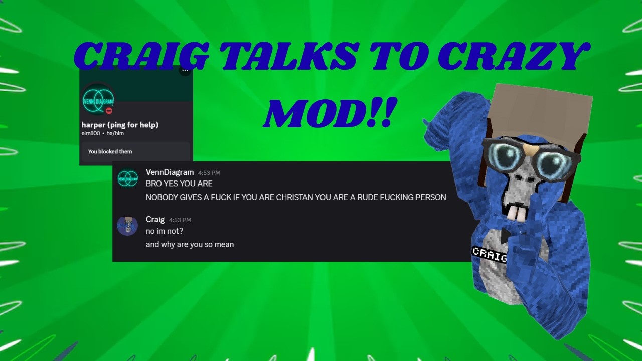 Craig Talks To Twiggg's Crazy Mod???!?!?? - YouTube