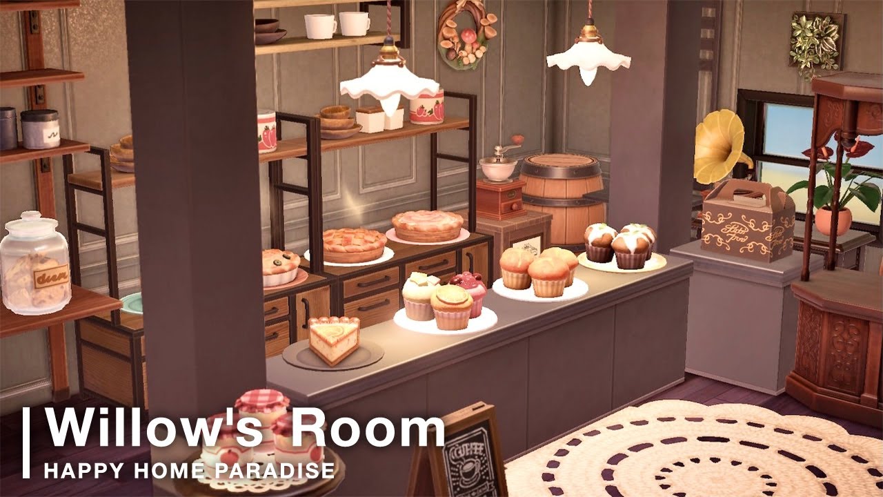 【あつ森】マリーの焼き菓子専門店｜二階建てカフェ｜外観＆お部屋【ハピパラ ハッピーホームパラダイス】