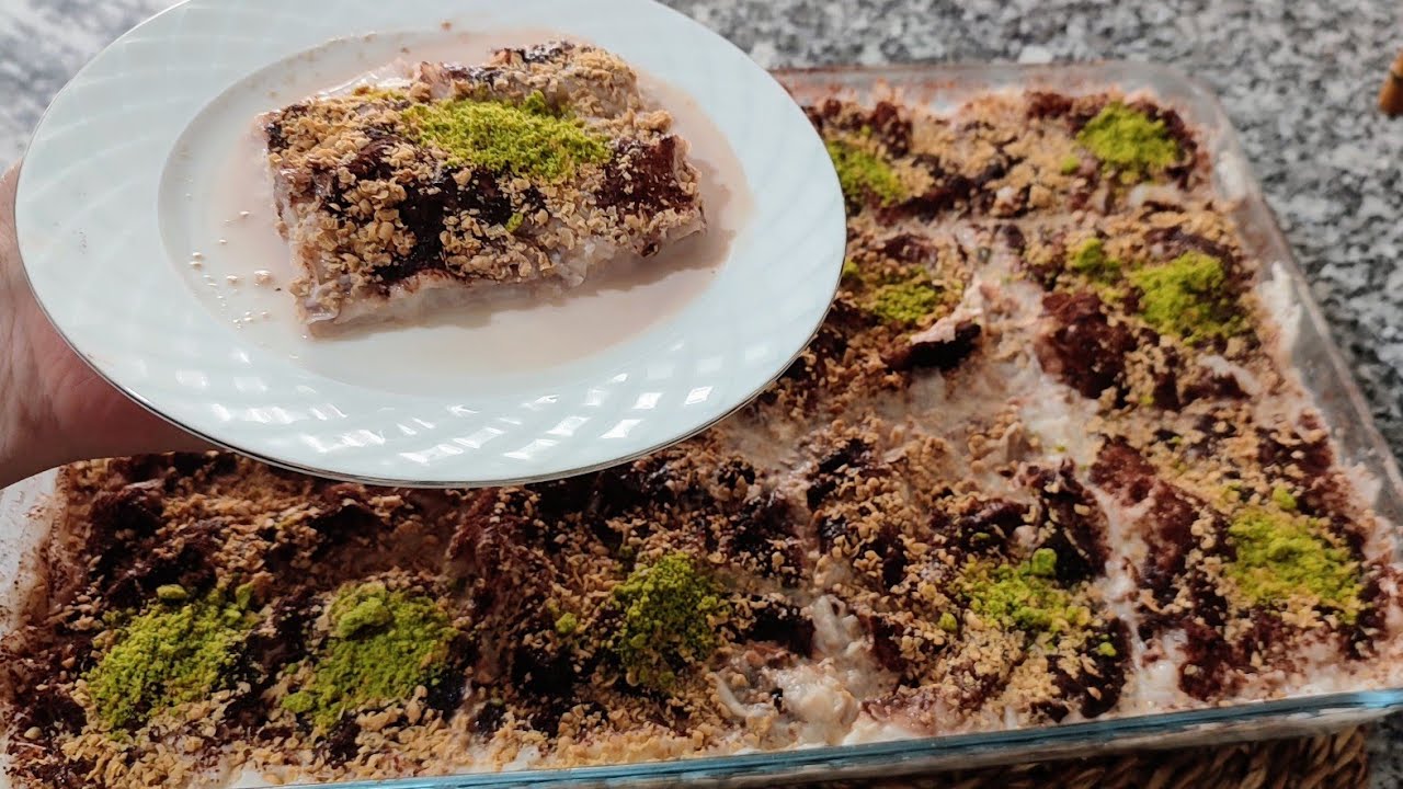 Güllaç Yaprağından Soğuk Baklava Olurmu Bal Gibi de Oldu ???? Soğuk Baklava Tarifi / Sütlü Tatlılar
