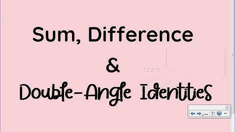 Angle sum and difference identities (6.2)