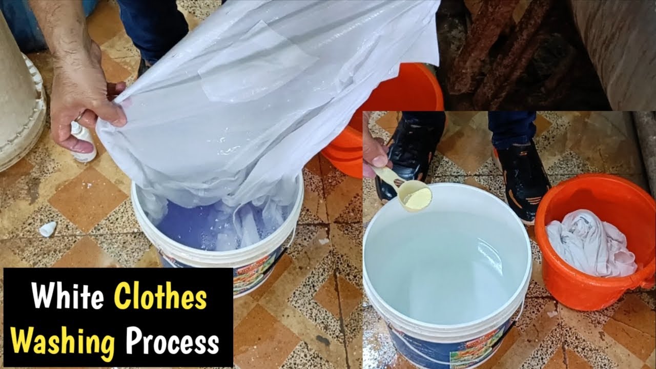 How To Wash White Shirt, How To Appy Bleach, Tinopal And, Liquid