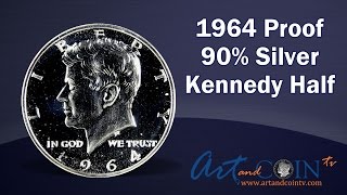 1964 Proof Kennedy Half 90% Silver at Art and Coin TV