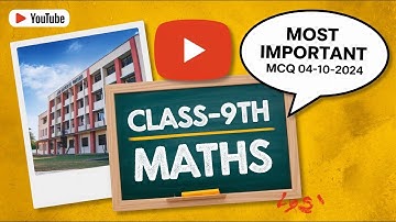 PSEB 9th Class Maths October paper 2024 || MCQ Solved || 04-10-2024 || SEPTEMBER #pseb
