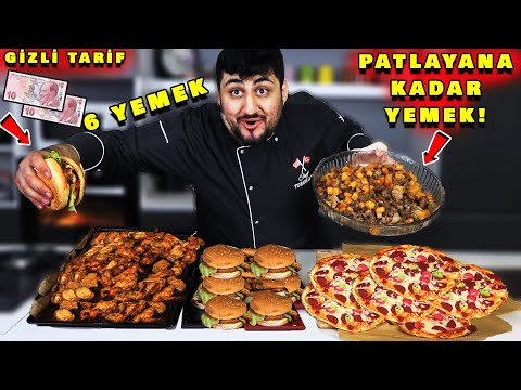 UCUZ ve PRATİK 6 YEMEK !!(TAVUK,HAMBURGER,PİZZA,CİĞER,MENEMEN)