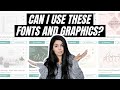 Free Fonts and Graphics for COMMERCIAL USE | How to Use Graphics in Your Designs Properly