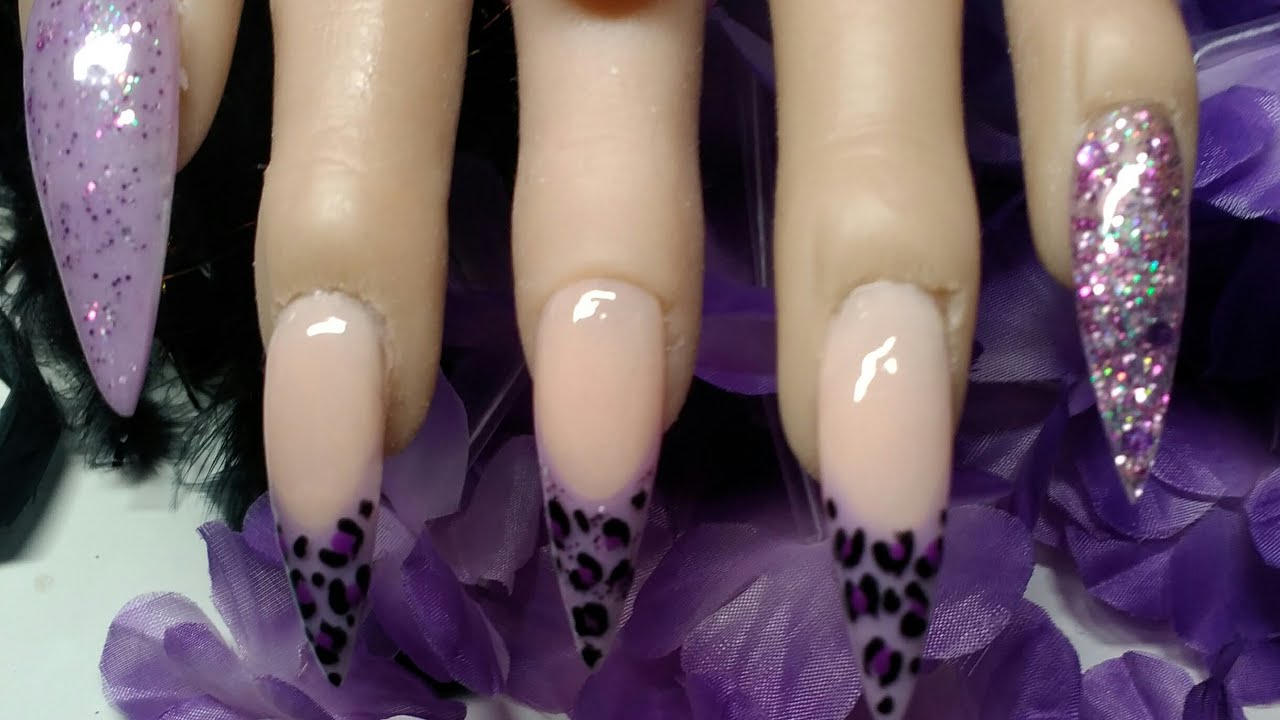 #frenchanimalprint#acrylicnails French Animal Print Nails|Uñas French