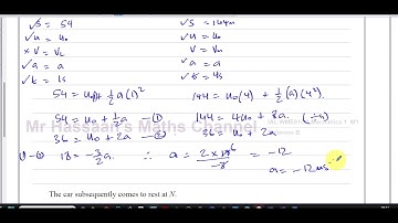 [2] AS/A2 (IAL) Mechanics 1 (M1)  Solomon B, Q4, KInematics, Constant Acceleration, suvat