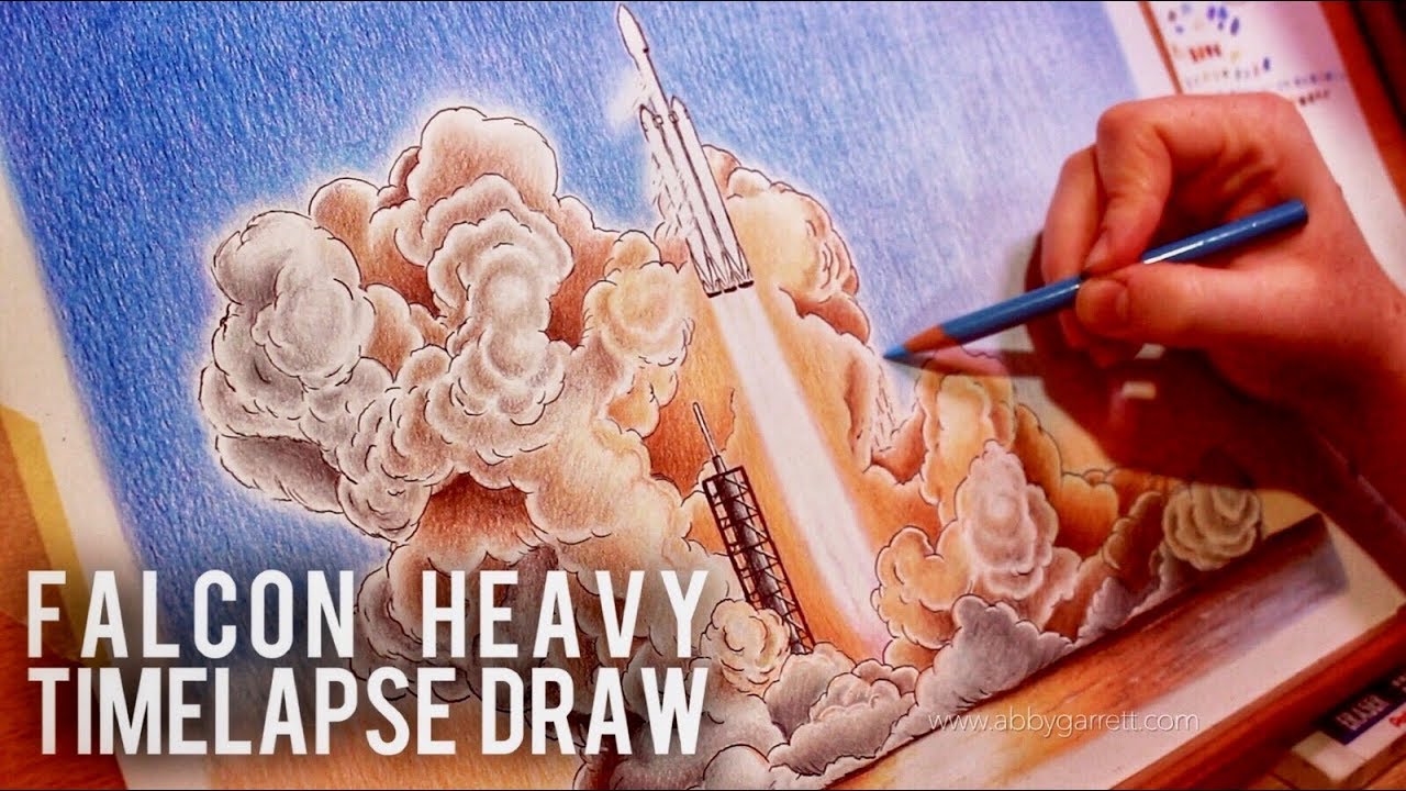 Spacex Falcon Heavy Portrait Timelapse