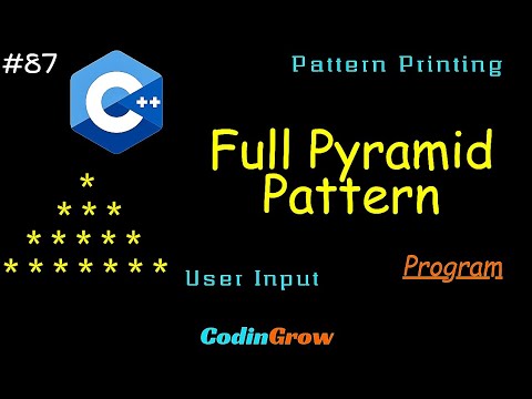 #87 C++ Program : Full Pyramid Pattern | CodinGrow - YouTube