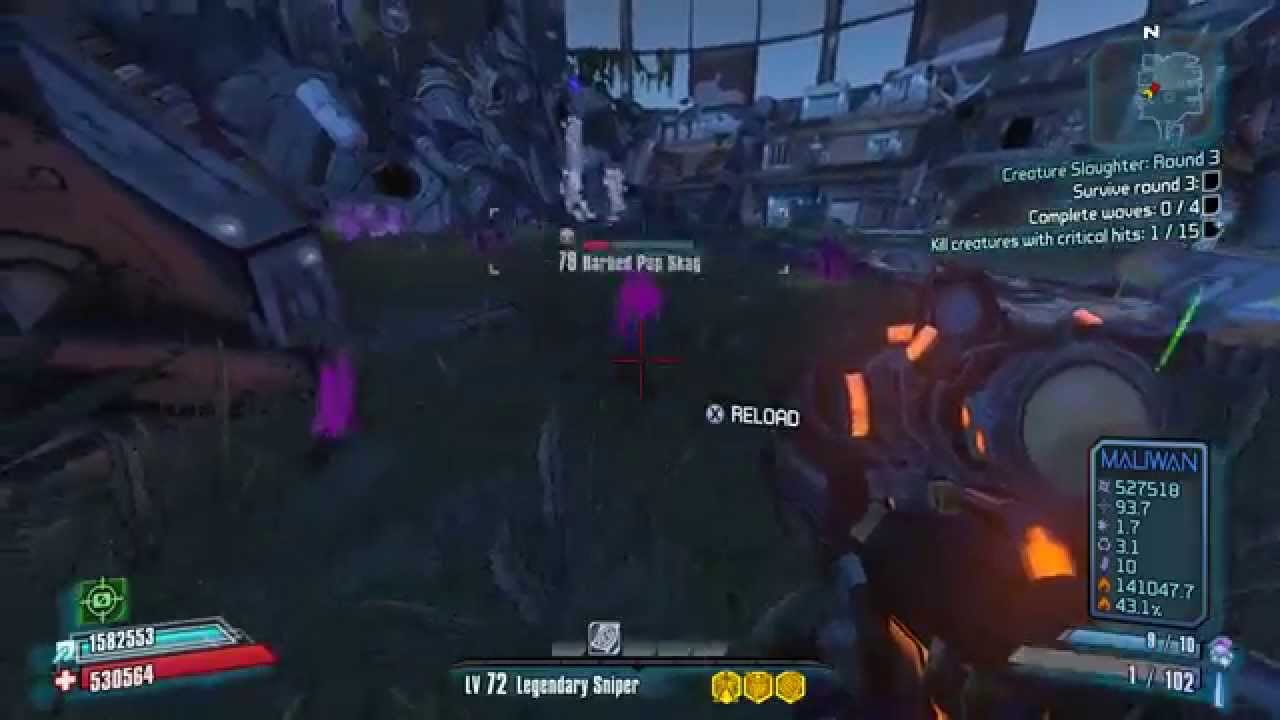 Borderlands 2: UVHM OP 8 Sniper Zer0 playthrough Ep 56: Creature Slaughter part 1 save the world