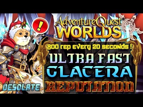 AQW *ULTRA FAST* GLACERA REP GUIDE [+800REP/20SECS!] AQW AdventureQuest Worlds (2018)