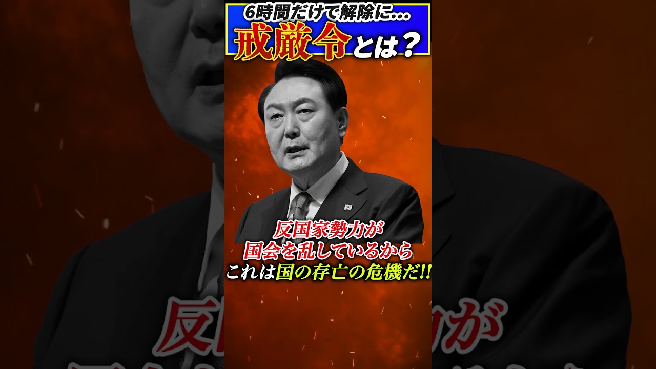 戒厳令とは何なのか?韓国が大混乱…!#shorts