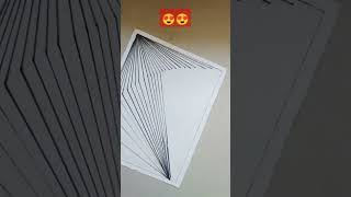 Simple illusion with lines #art #viral #trending #easy #3d #shorts