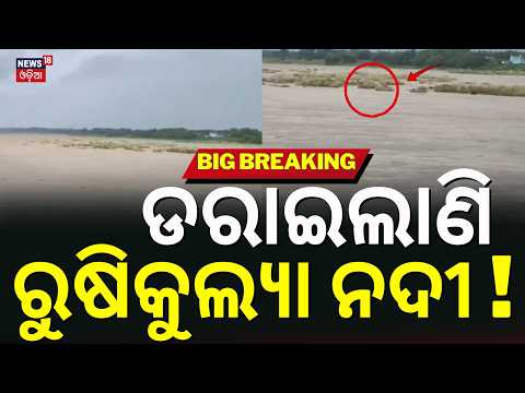 ଡରାଇଲା ରୁଷିକୁଲ୍ୟା ନଦୀ ! Ganjam Flood Alert: Rushikulya River Crosses Warning Level | Water Rising