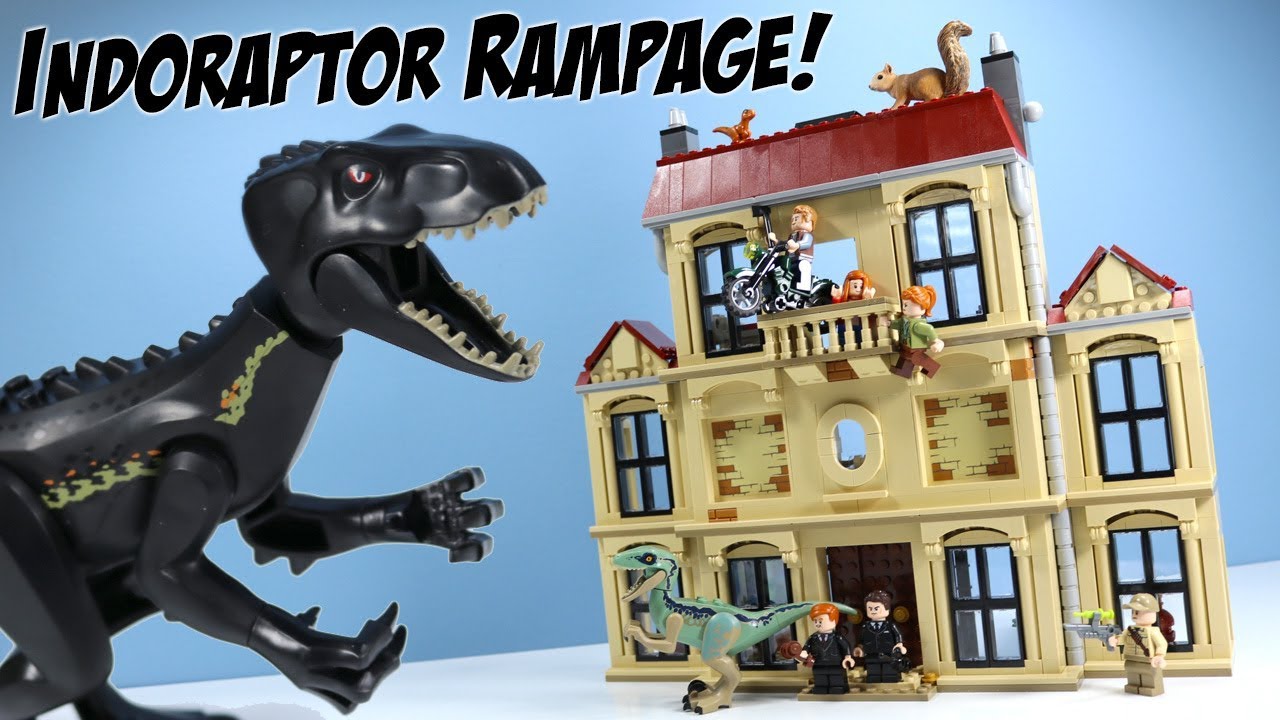 lytter Baglæns Waterfront LEGO Jurassic World Fallen Kingdom Indoraptor Rampage at Lockwood Estate  2018 - YouTube