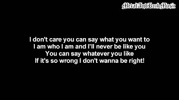 Three Days Grace - So What | Lyrics on screen | HD