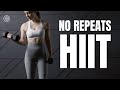 NO REPEAT HIIT Workout // with dumbbells