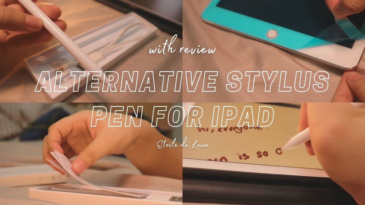 Alternative stylus pen for iPad l Aesthetic Unboxing ASMR with music, testing on iPad Air 2