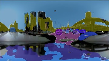 Panoptic segmentation Output for Dubai - 360 VR