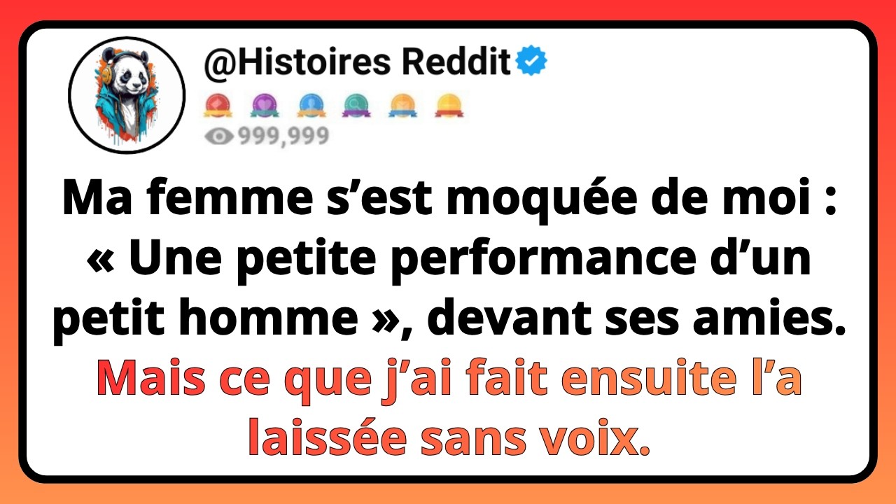 Mon rôti avait mis six heures à cuire, mon cheesecake était parfait, et j’avais réussi à faire sourire tous les collègues de ma femme. Puis elle a levé la main devant toute la table, a rapproché...