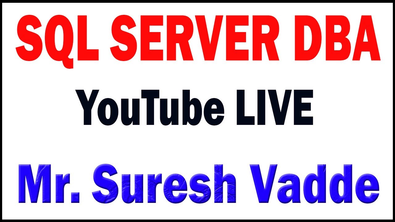 (2) sql syntax | what is sql syntax | sql server... SQL SERVER tutorials by Mr. Suresh Vadde Sir - YouTube