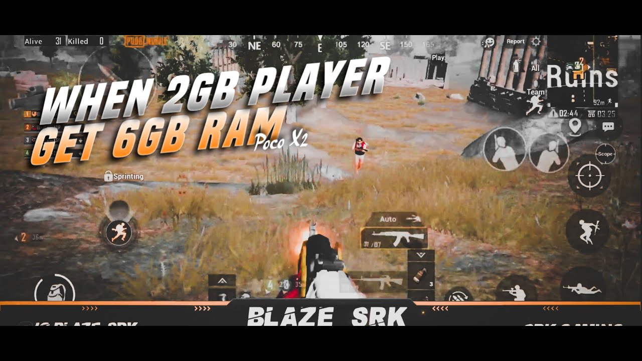 WHEN 2GB PLAYER GET 6GB RAM | POCO X2 | GAMEPLAY |