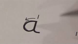 lower case a - Learn CURSIVE IN A MINUTE  (writing, penmanship) Quick Cursive