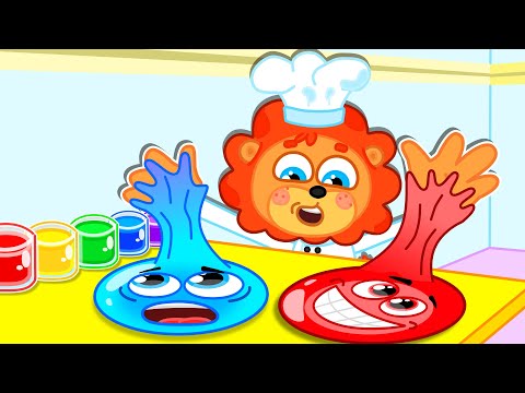 Маша и Леопольд. Цветные слаймы - Мультик для детей - Lion Family на русском