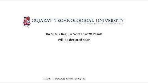 GTU Winter 2020 BA SEM 7 Regular