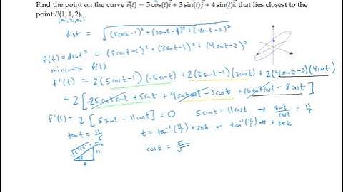 Closest Point on a Curve