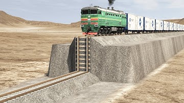 Trains vs Unfinished Railway – BeamNG.Drive