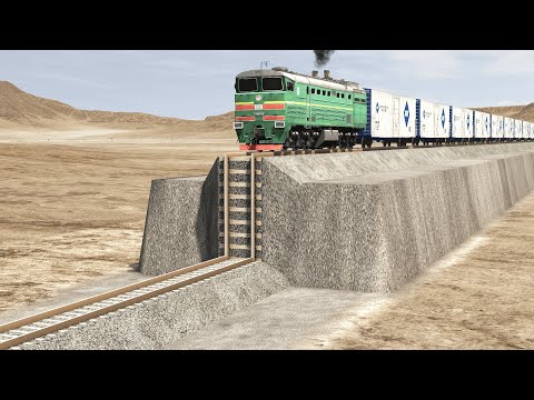 Trains vs Unfinished Railway – BeamNG.Drive