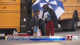 Some Wake County students return to class