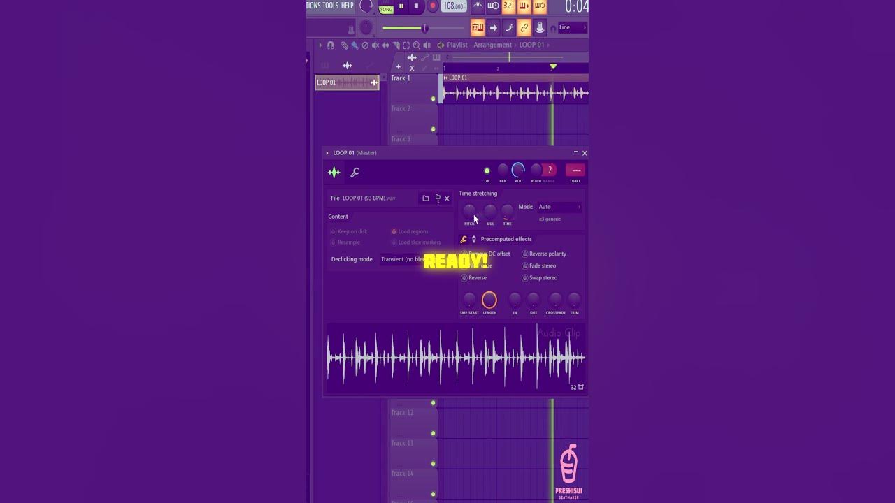 How to stretch sample in fl studio without changing pitch 15 segs 