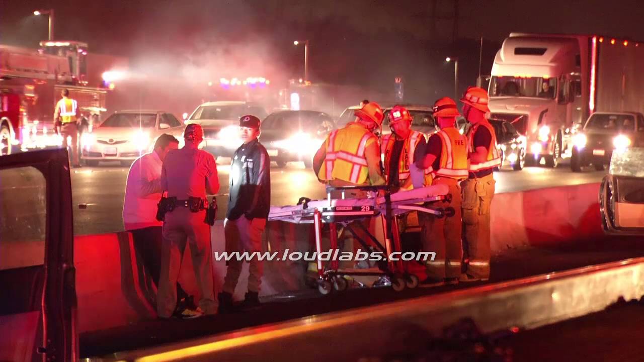 1Dead 3 Injured in Freeway Crash Hit & Run / Atwater Village RAW