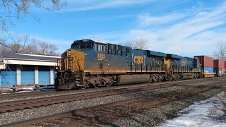 [HD] CSX Q157 Intermodal Train Westbound - Fairport, NY