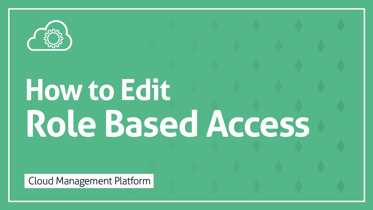 How to edit role based access