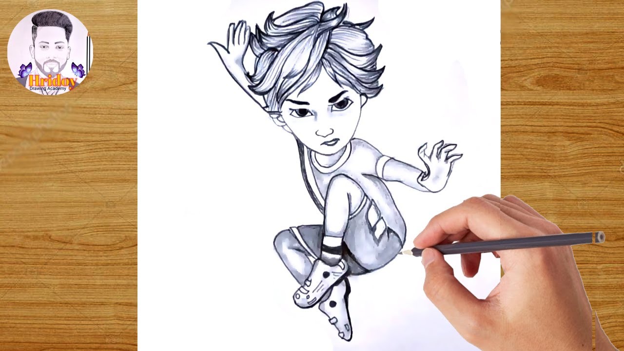 Rudra Cartoons-How to draw rudra cartoons character step by step easily -  YouTube