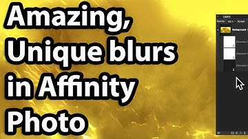 Amazing unique Affinity Photo blurs in seconds tutorial