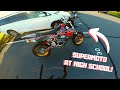 Taking my SUPERMOTO to HIGH SCHOOL!! | DR-Z400SM