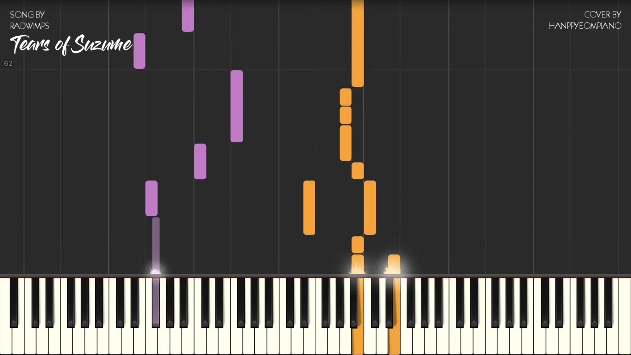 RADWIMPS - Tears of Suzume(すずめの涙) (스즈메의 문단속 OST) Piano Tutorial