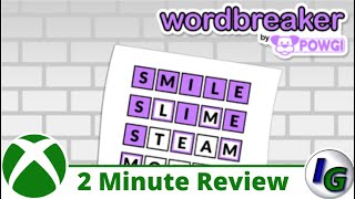 Wordbreaker by POWGI 2 Minute Game Review on Xbox screenshot 5