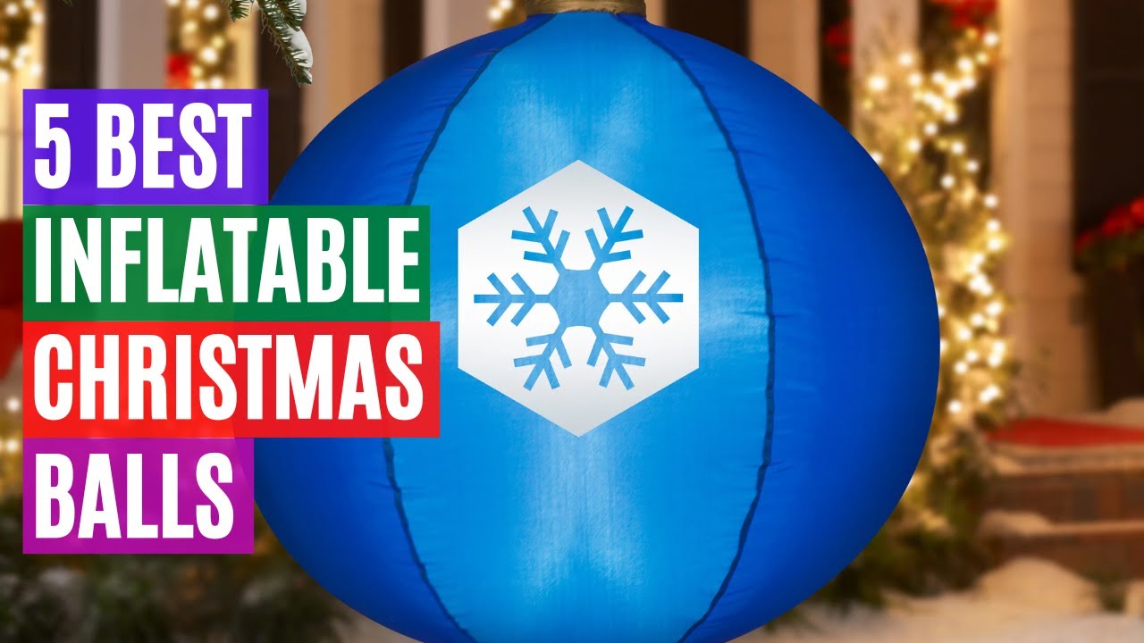 Christmas Decoration Gifts Under PVC Inflatable Christmas Ball with Large Weight Stand Firmly on The Yard, 24 inch Large Outdoor Decorated Ball